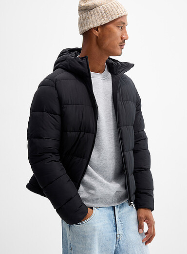 Insulated hooded puffer coat