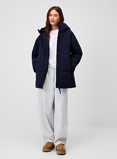 Twik: La doudoune mi-cuisse ample Bleu fonc&eacute; - Indigo pour femme