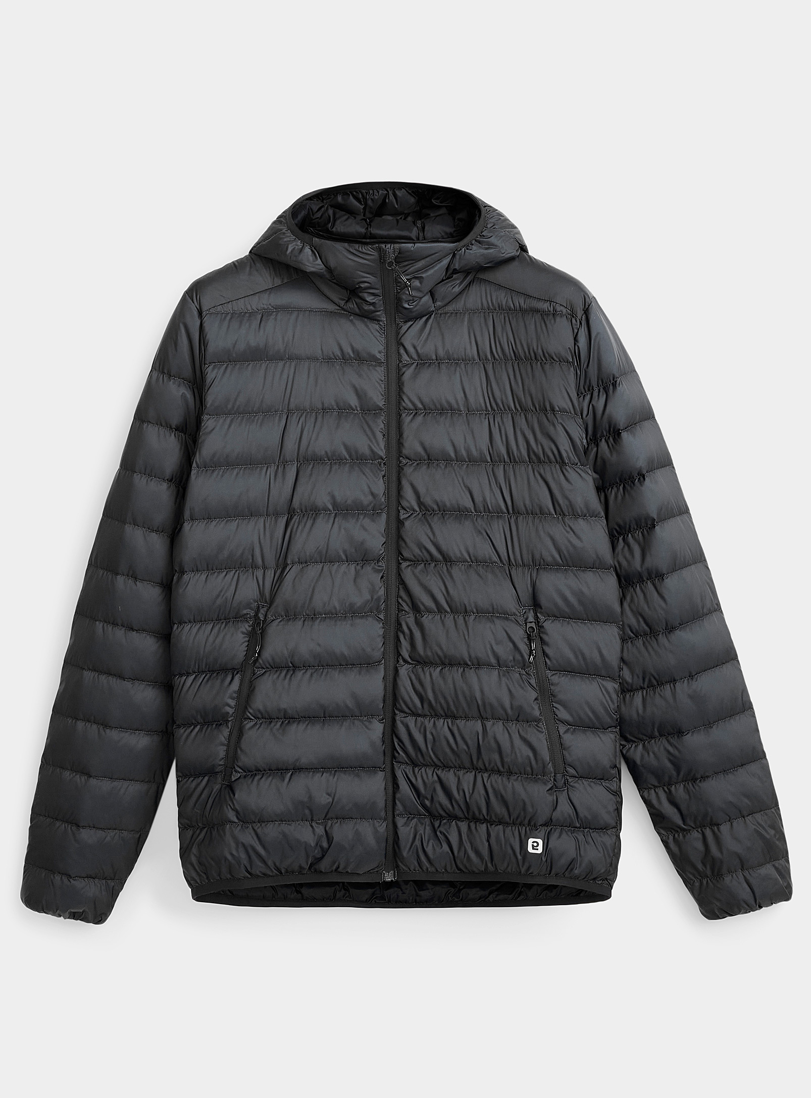 I.fiv5 Recycled Nylon Packable Puffer Jacket In Black