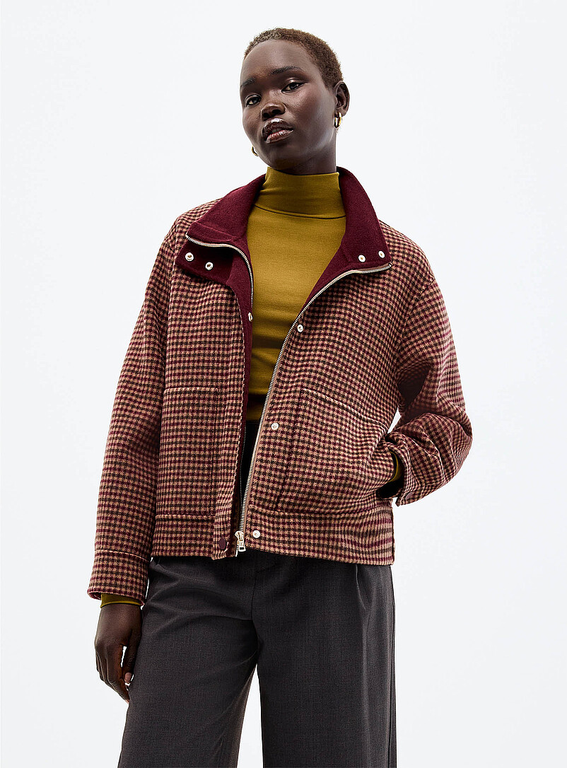 Cropped felted reprocessed wool coat product image 2