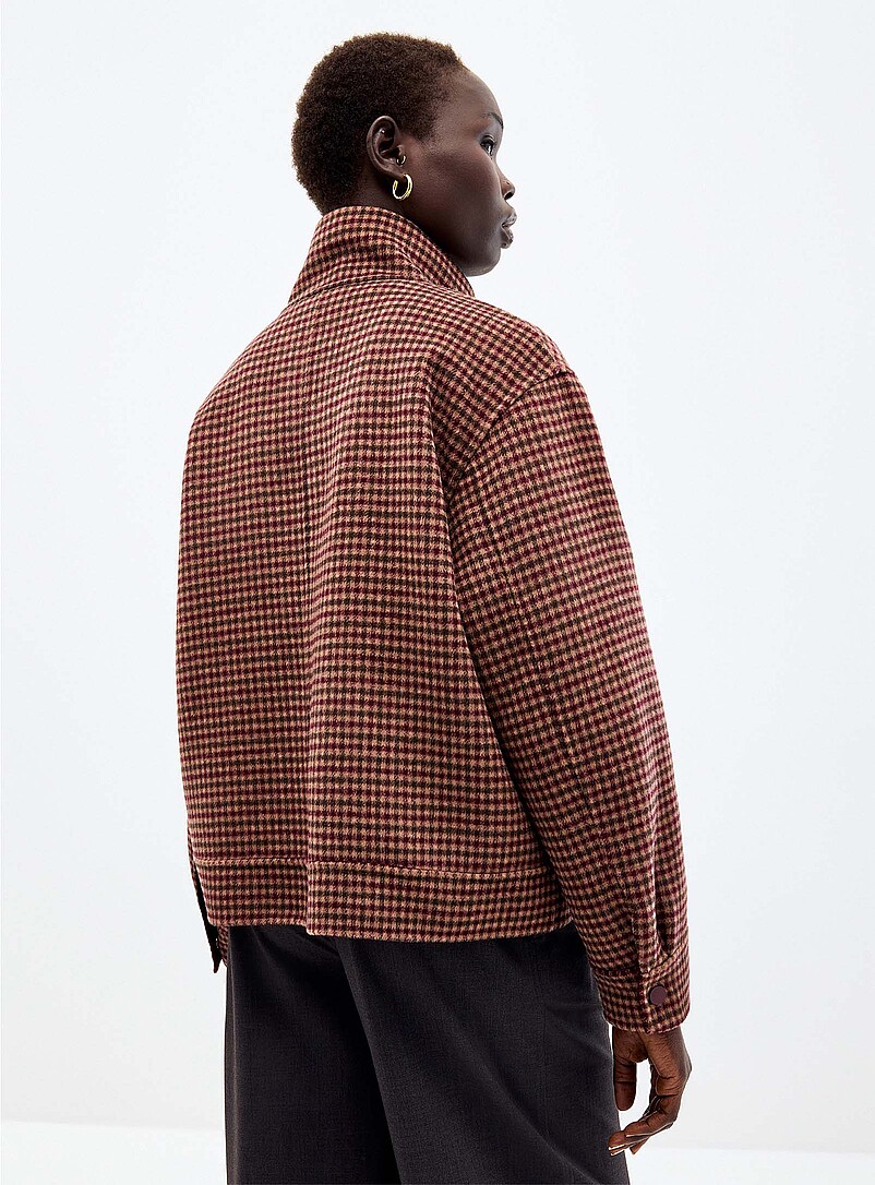 Cropped felted reprocessed wool coat product image 3