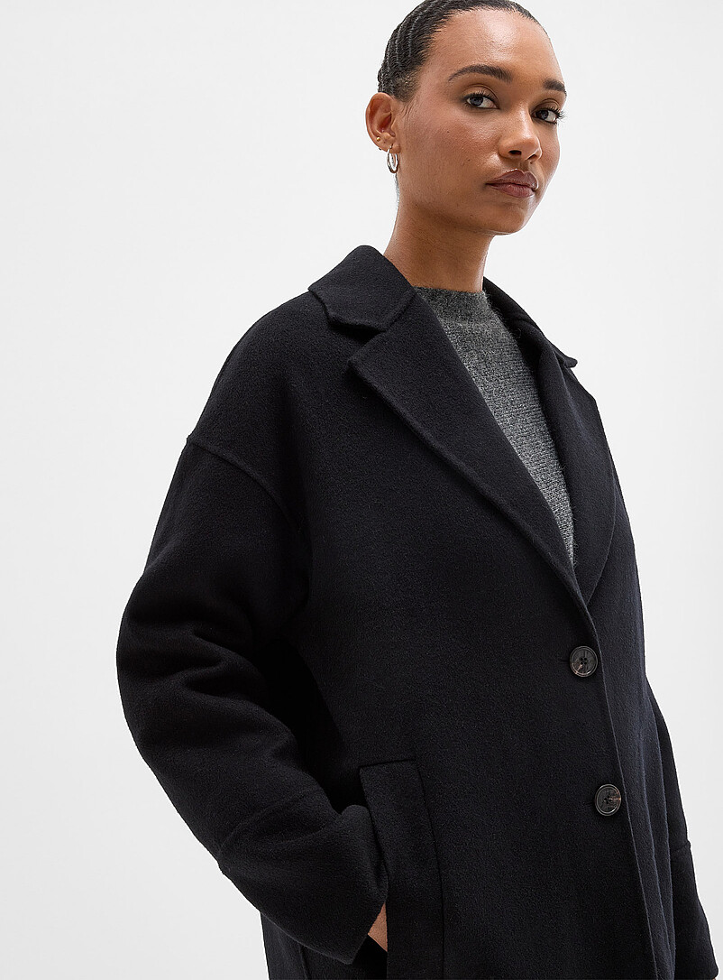 Oversized reprocessed wool felted overcoat product image 2