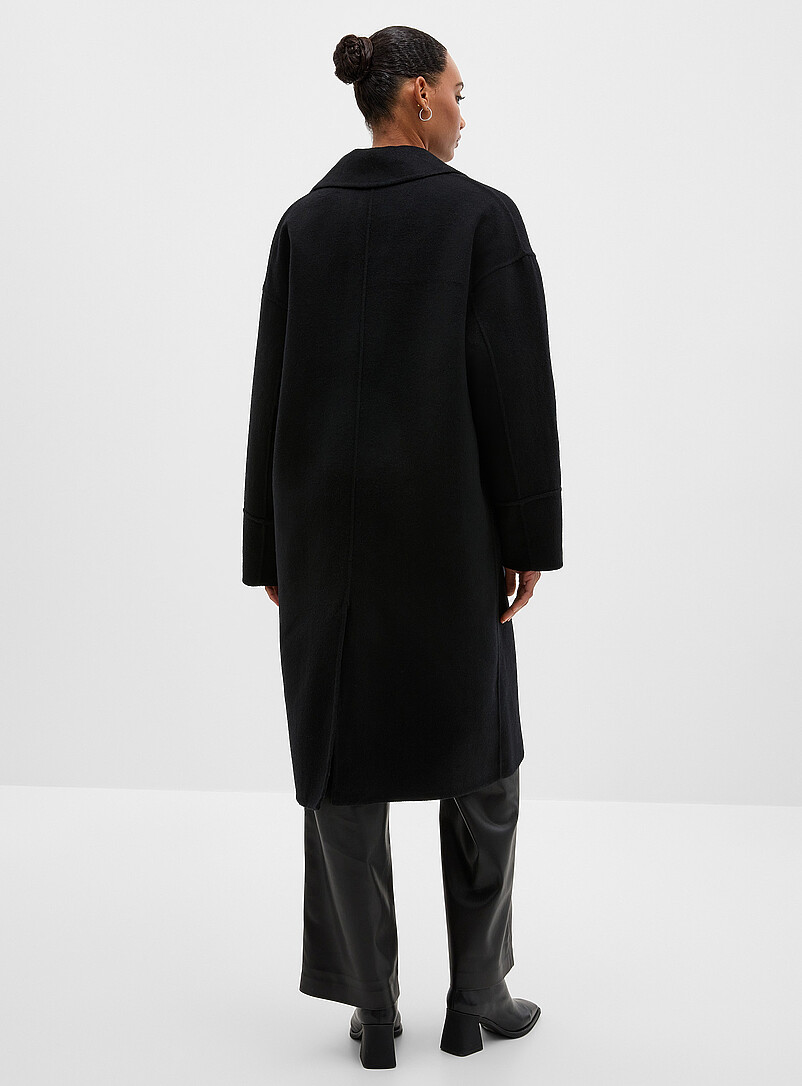 Oversized reprocessed wool felted overcoat product image 3