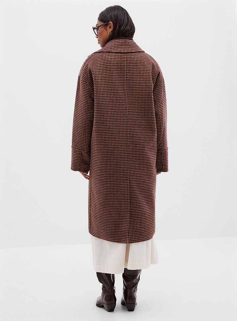 Double-button oversized reprocessed wool overcoat product image 3