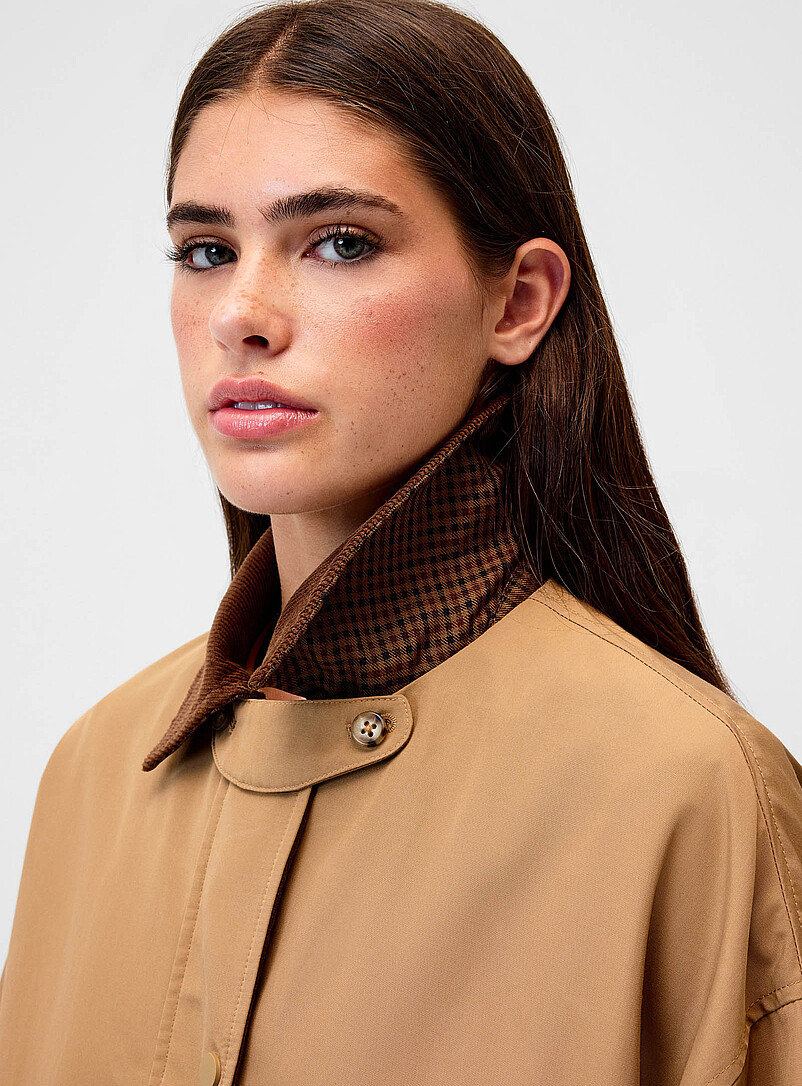 Corduroy collar twill jacket product image 2