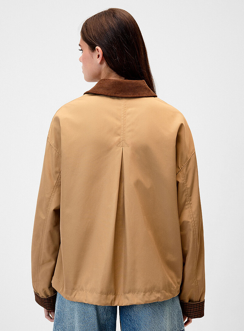Corduroy collar twill jacket product image 3