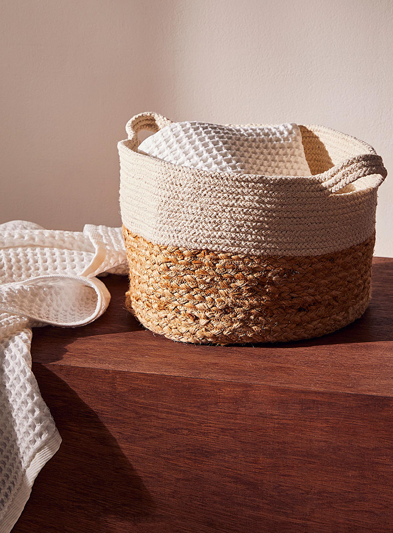 Simons Maison Assorted Braided cotton and jute storage basket