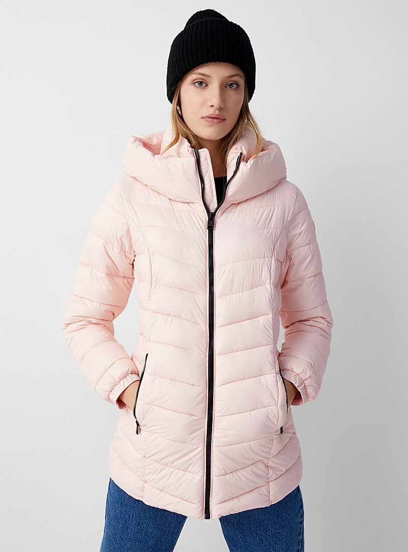 Point Zero Pink Cozy hood 3/4 puffer jacket for women