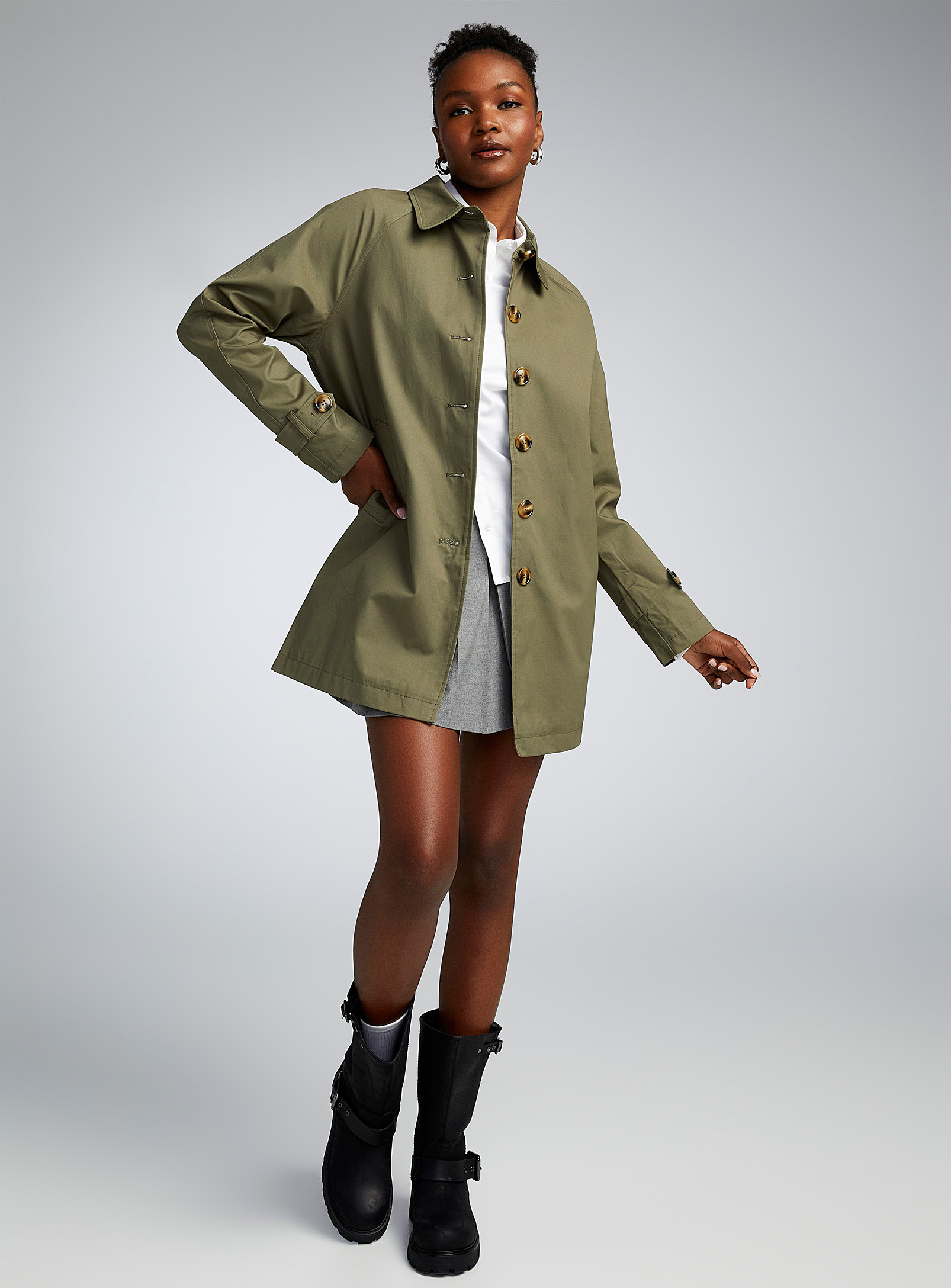 Twik - Women's Cotton fabric straight-fit jacket