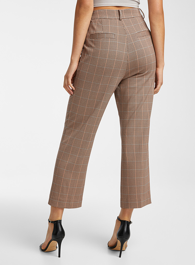 Icône Patterned Ecru Structured jersey 3/4 pant for women