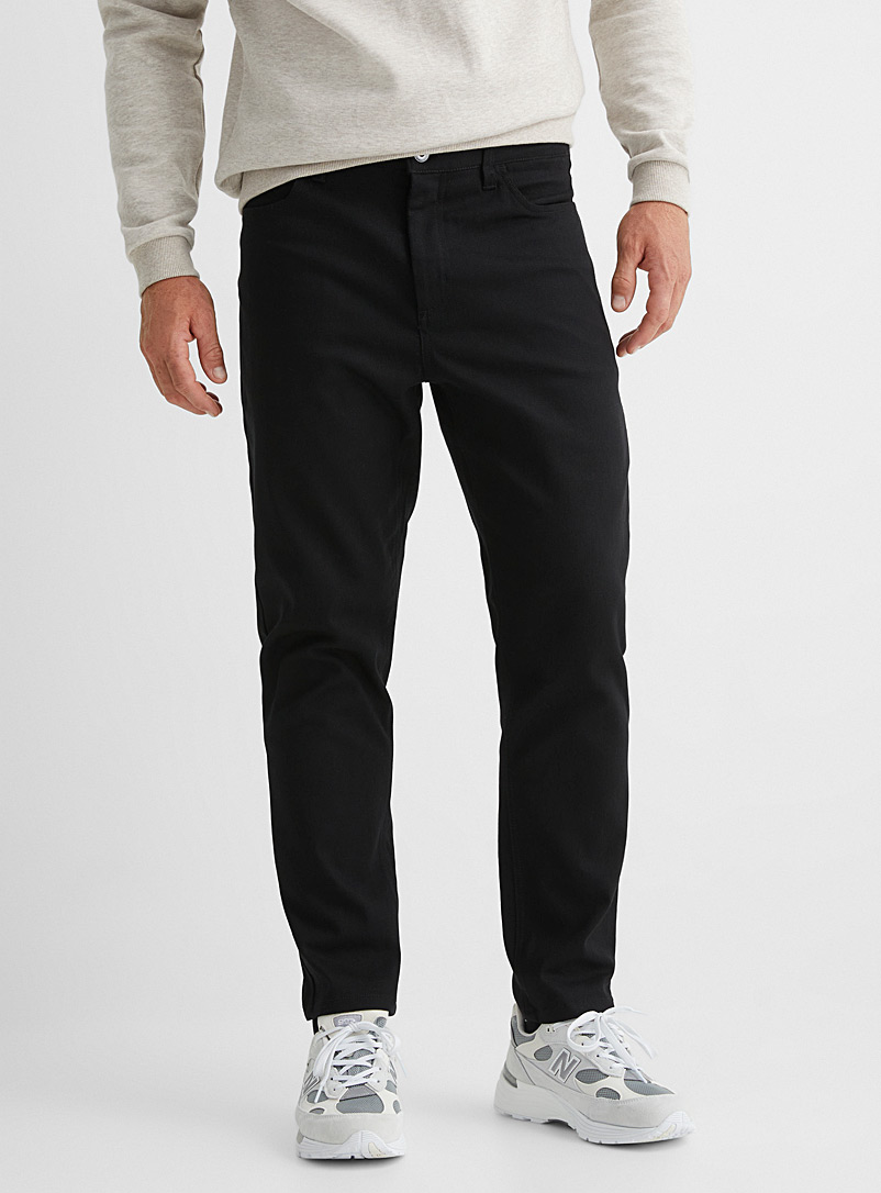 Le 31: Le pantalon twill 5 poches Coupe Séoul - fuselée Noir pour homme