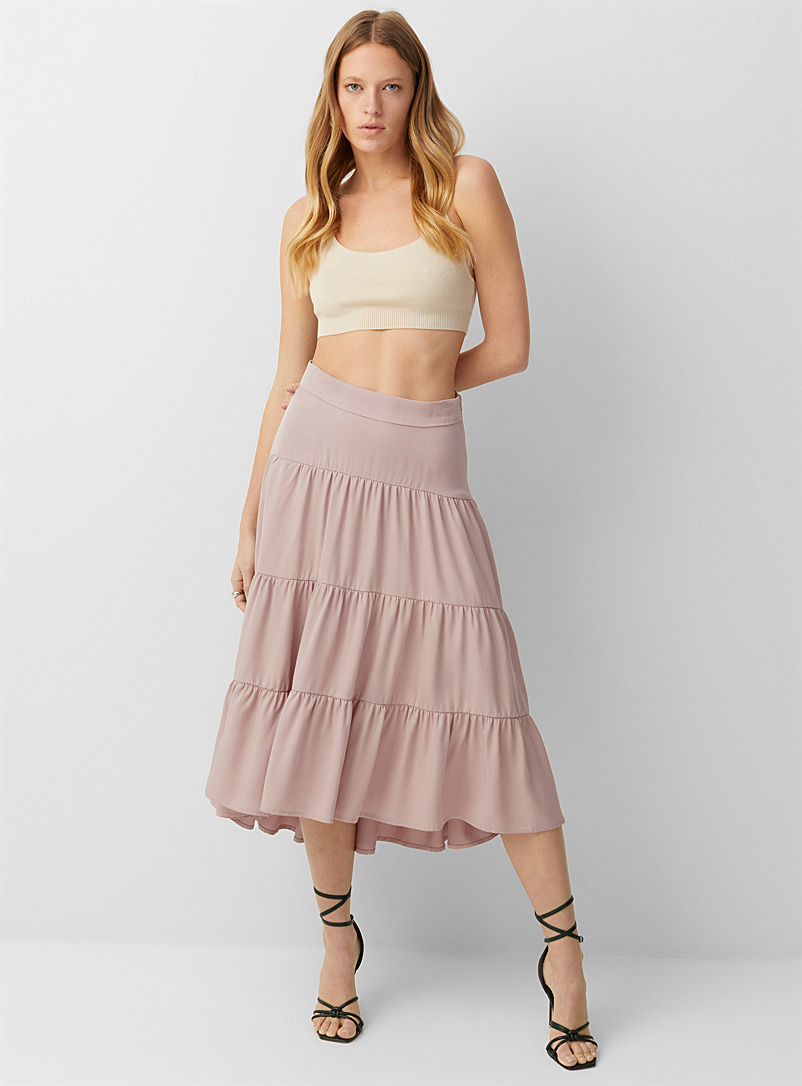 Icône Dusky Pink Eco-friendly lyocell peasant skirt for women