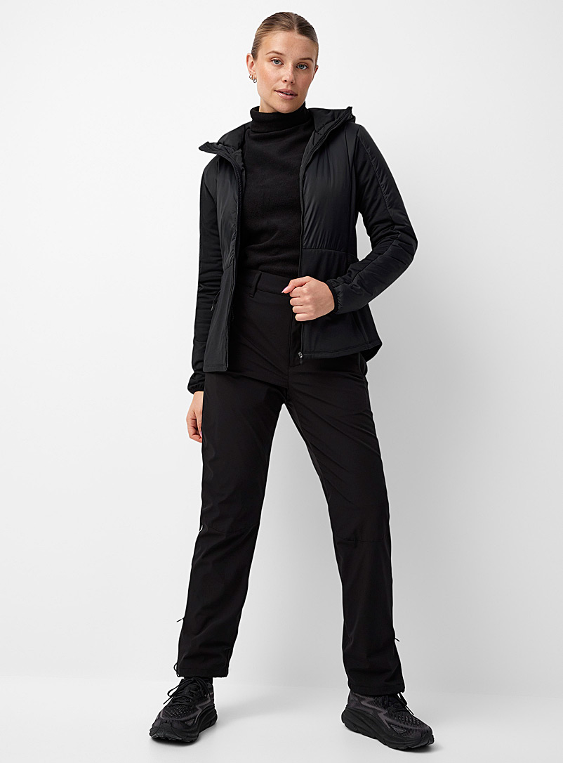 I.FIV5: Le pantalon plein air extensible semi-doublé Coupe droite Noir pour femme