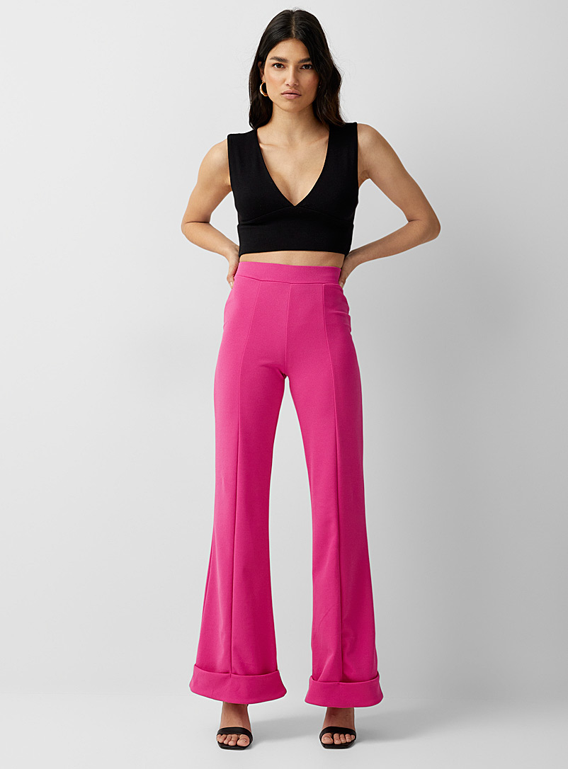 Icône Pink Colourful flared pant for women