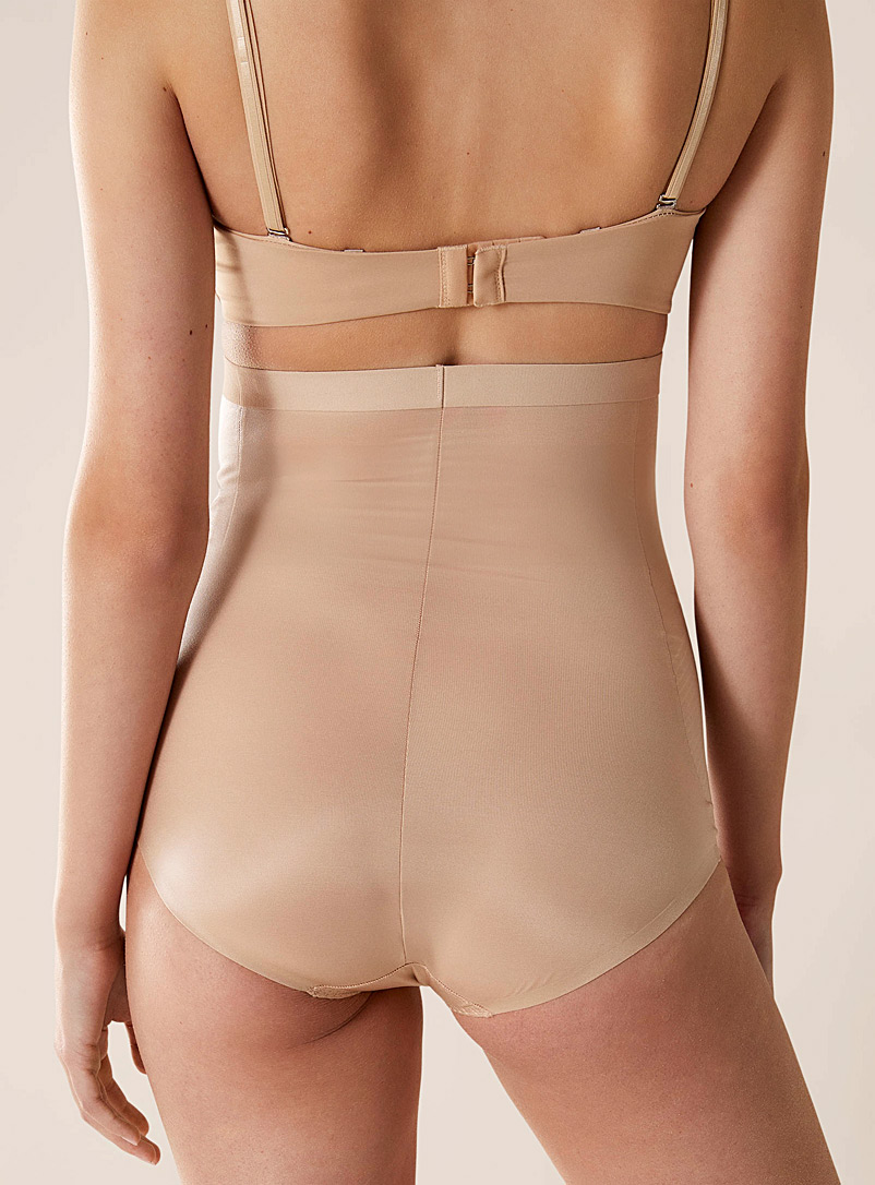 Spanx Black Ultra-high-waist satiny control hipster for women