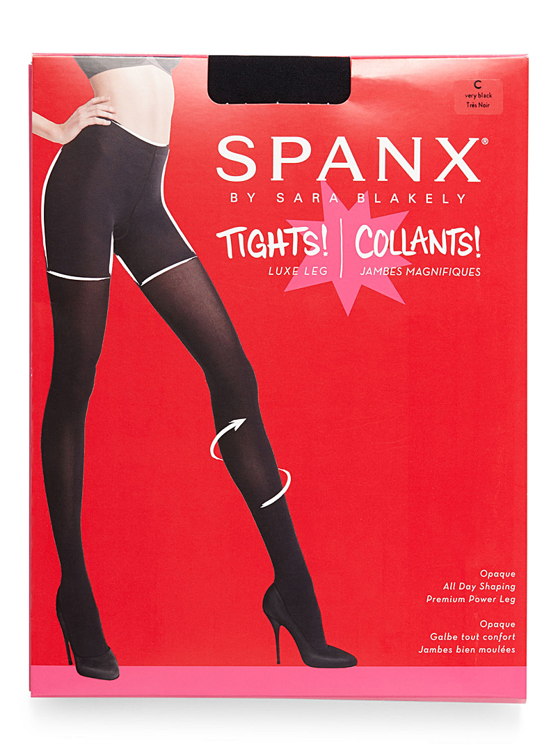 Spanx Black Opaque body-shaping tights for women