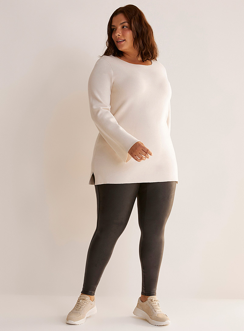 Spanx Black Faux-leather legging Plus size for women