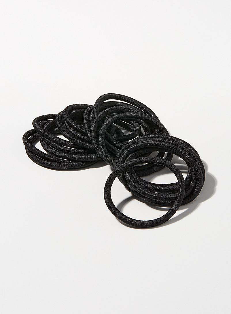 Kitsch Black Eco-friendly elastics Set of 20 for women