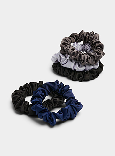 Satiny scrunchies Set of 5
