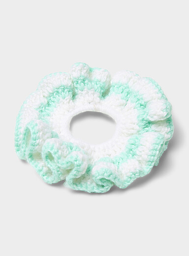 Le grand chouchou crochet rayures deux tons