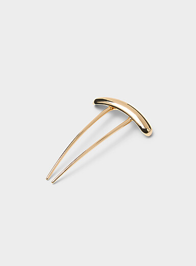Metallic dome hair pin