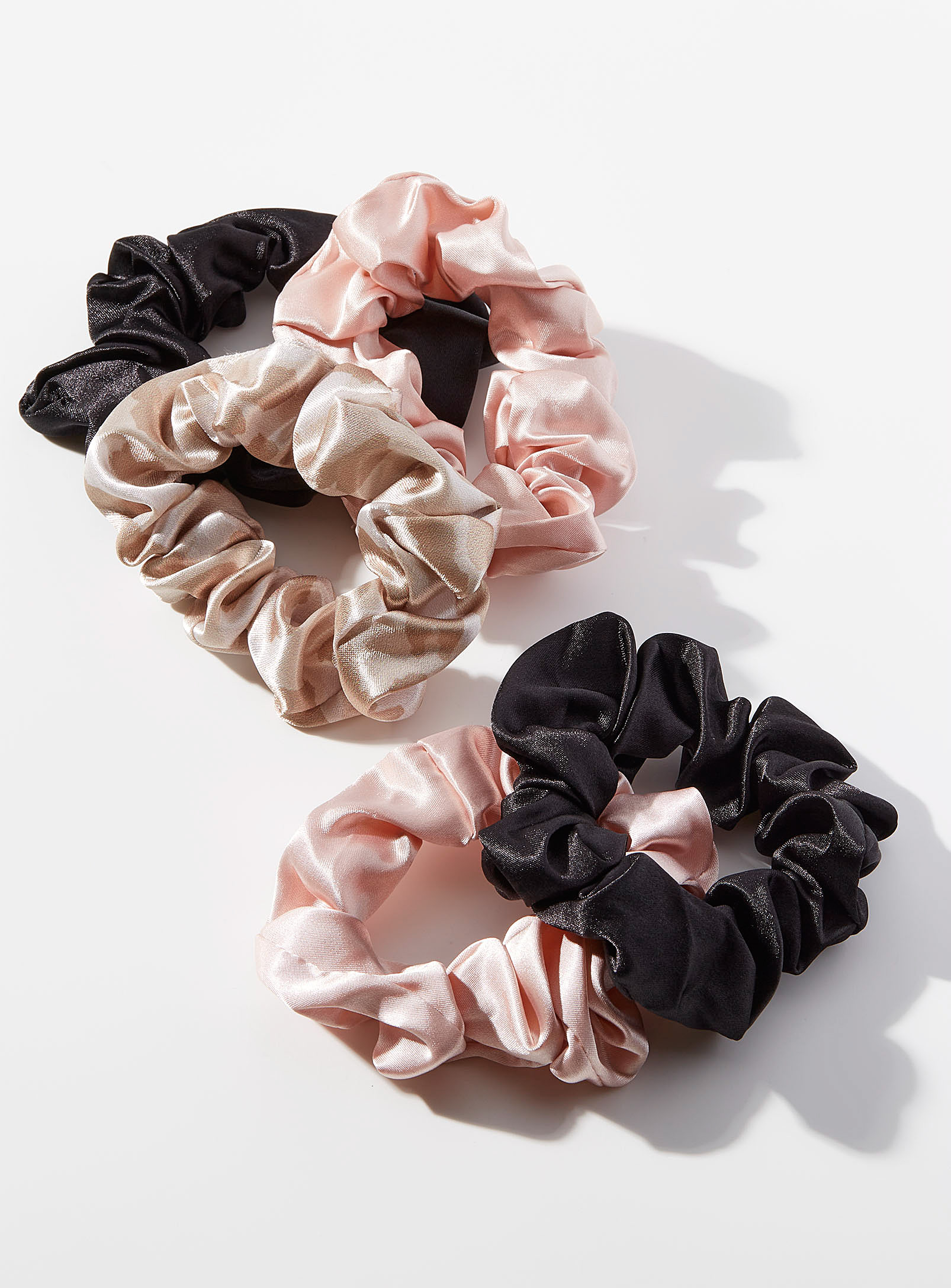 Kitsch Satiny Sleep Scrunchies  Set Of 5 In Assorted