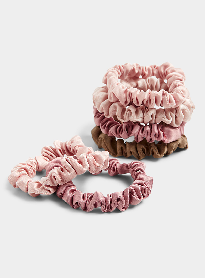 Romantic shades satin scrunchies Set of 6 product image (primary)