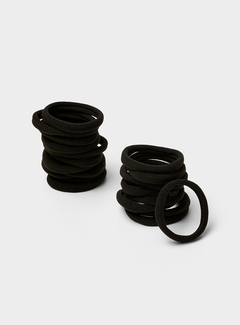 Solid recycled nylon hair ties Set of 20 product image (primary)
