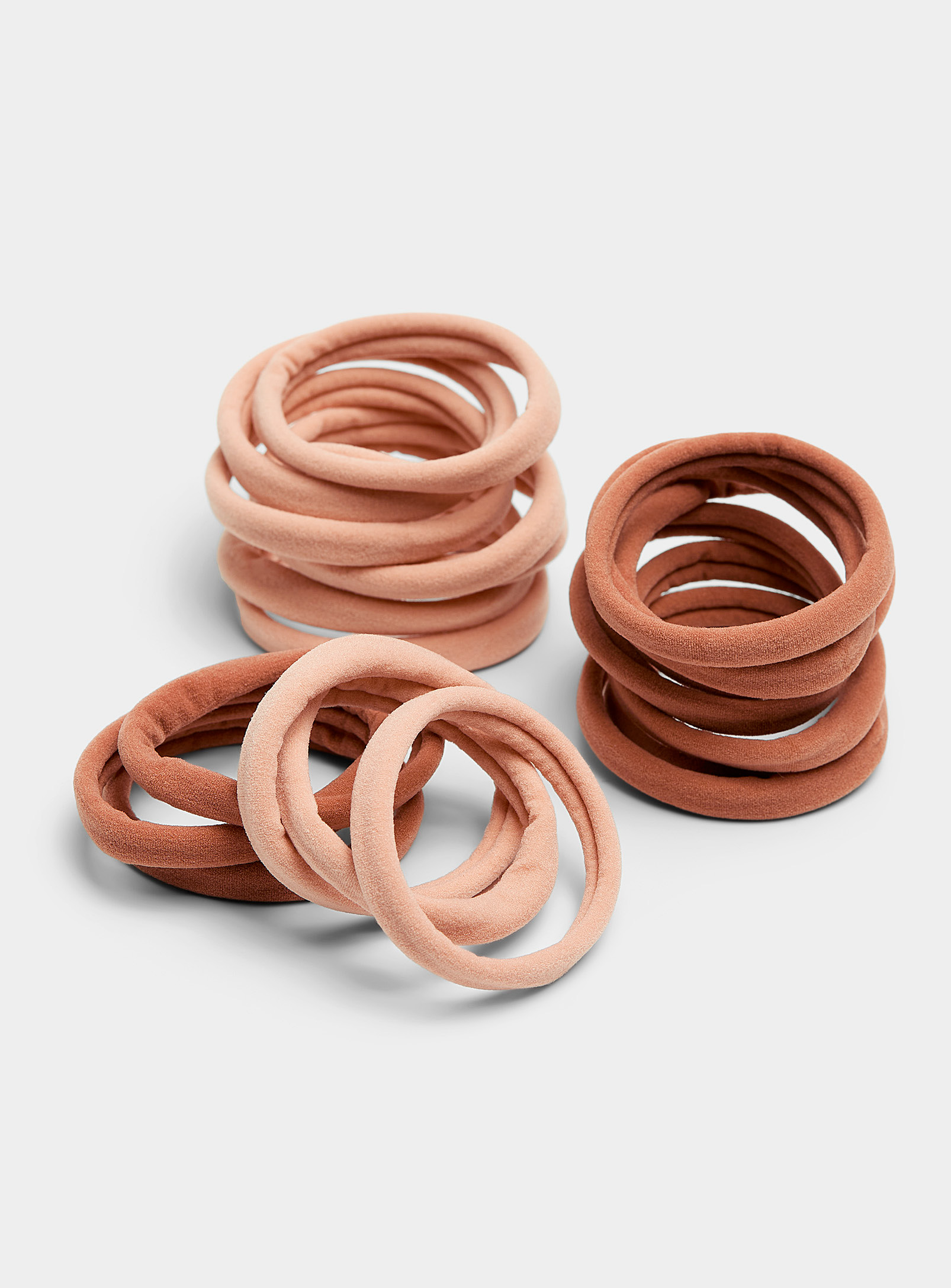 Kitsch Recycled Nylon Solid Elastics  Set Of 20 In Pink