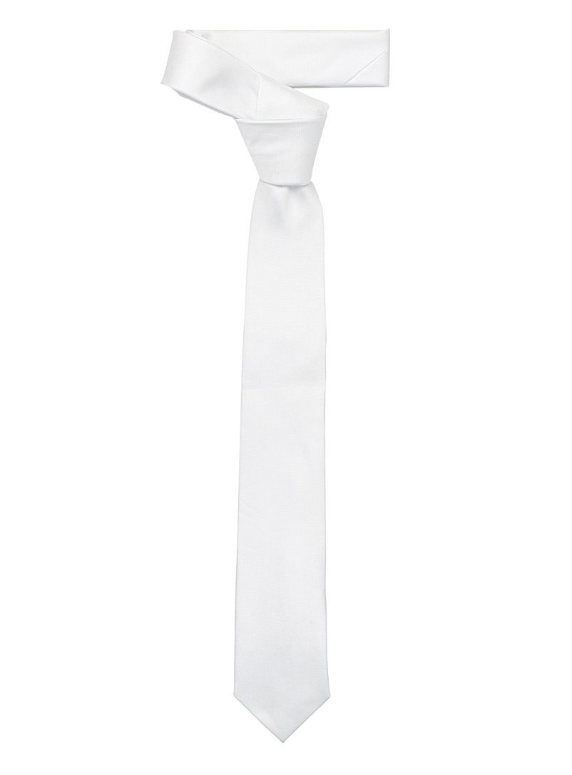Le 31: L'ensemble cravate, foulard pochette et épingle fleur Ivoire blanc os pour homme