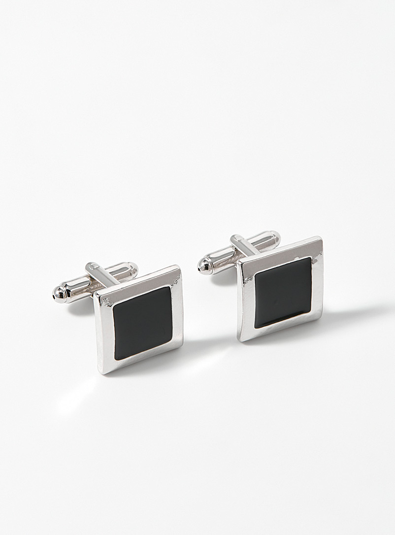 Square Black Cufflinks