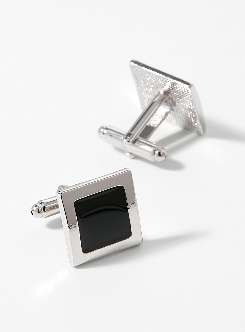 Square black cufflinks product image 2