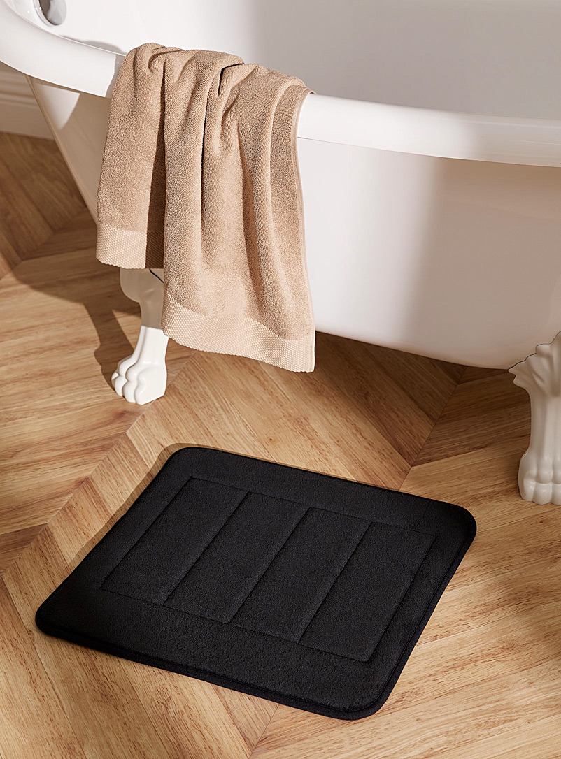 Simons Maison: Le petit tapis de bain carré doux confort 50 x 50 cm Noir