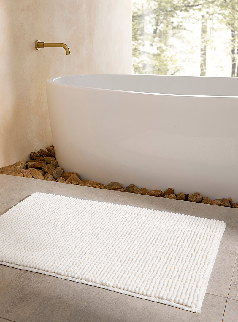 Simons Maison Pine/Bottle Green Monochrome chenille bath mat See available sizes