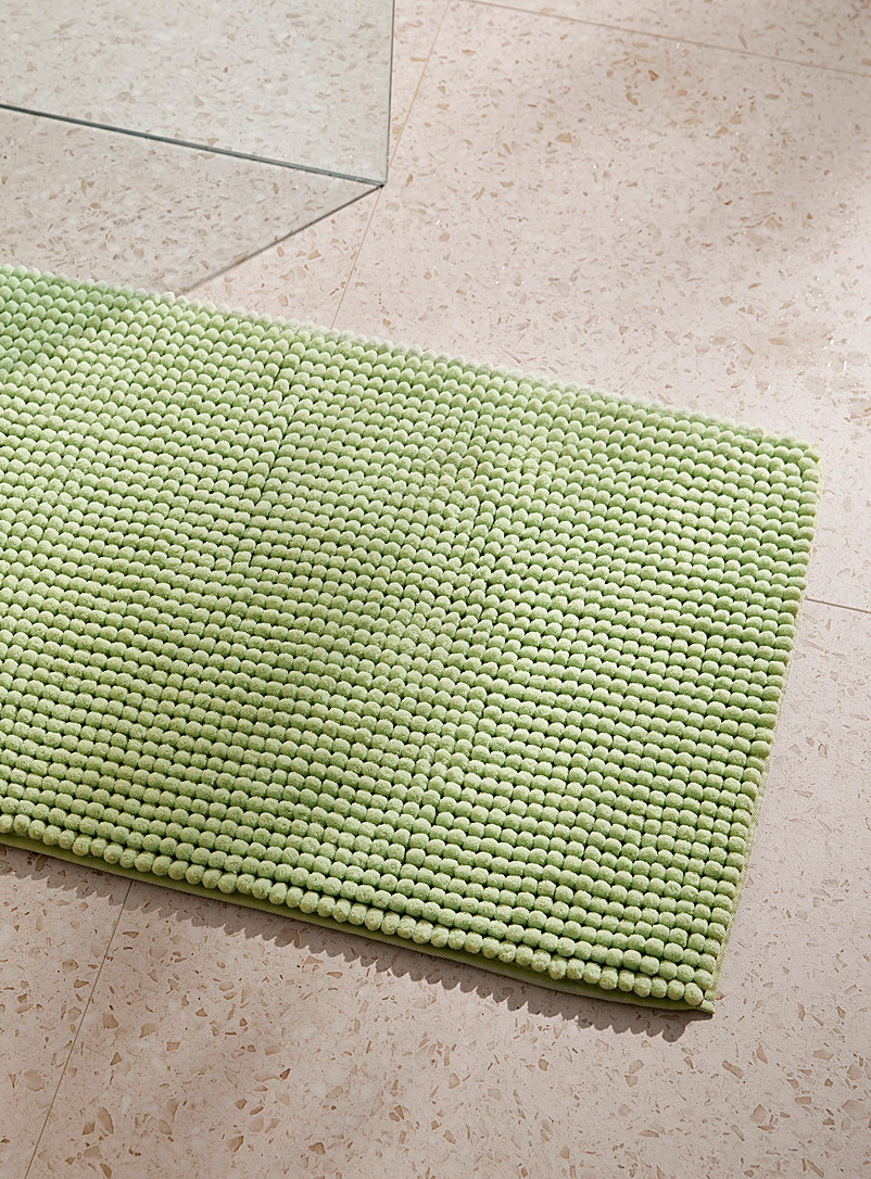 Simons Maison: Le tapis de bain polyester recyclé chenille monochrome Voir nos formats offerts Sarcelle - Turquoise