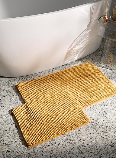 Simons Maison Pine/Bottle Green Monochrome chenille bath mat See available sizes