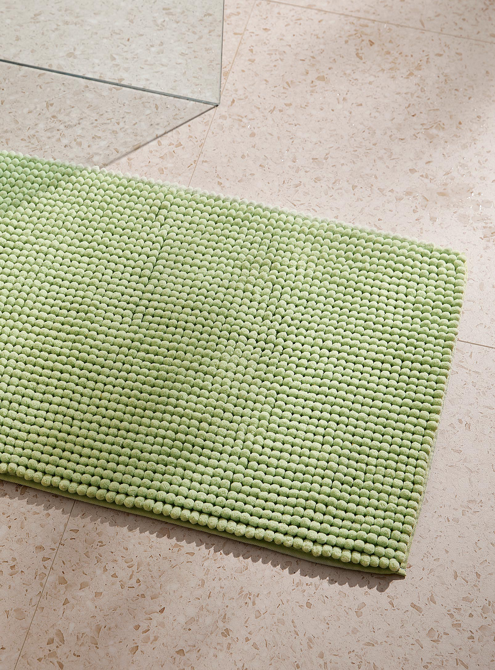 Simons Maison Monochrome Chenille Recycled Polyester Bath Mat 50 X 80 Cm In Teal