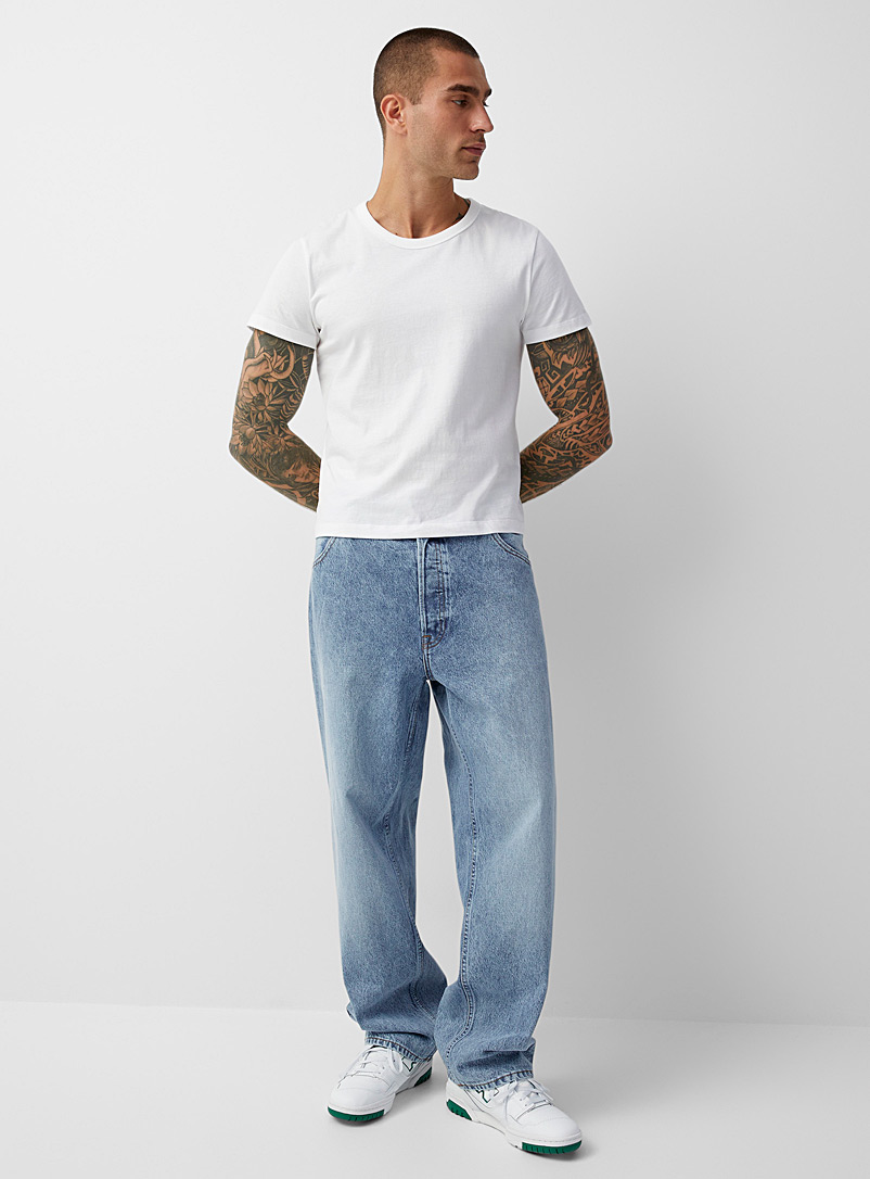 Calvin Klein Jeans Baby Blue Faded baggy jean for men