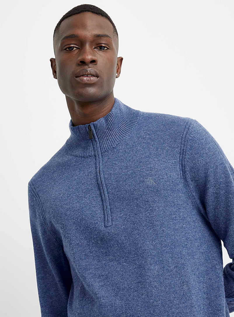 Pure wool half-zip sweater | Calvin Klein | Shop Men's Turtleneck Sweaters  Online | Simons