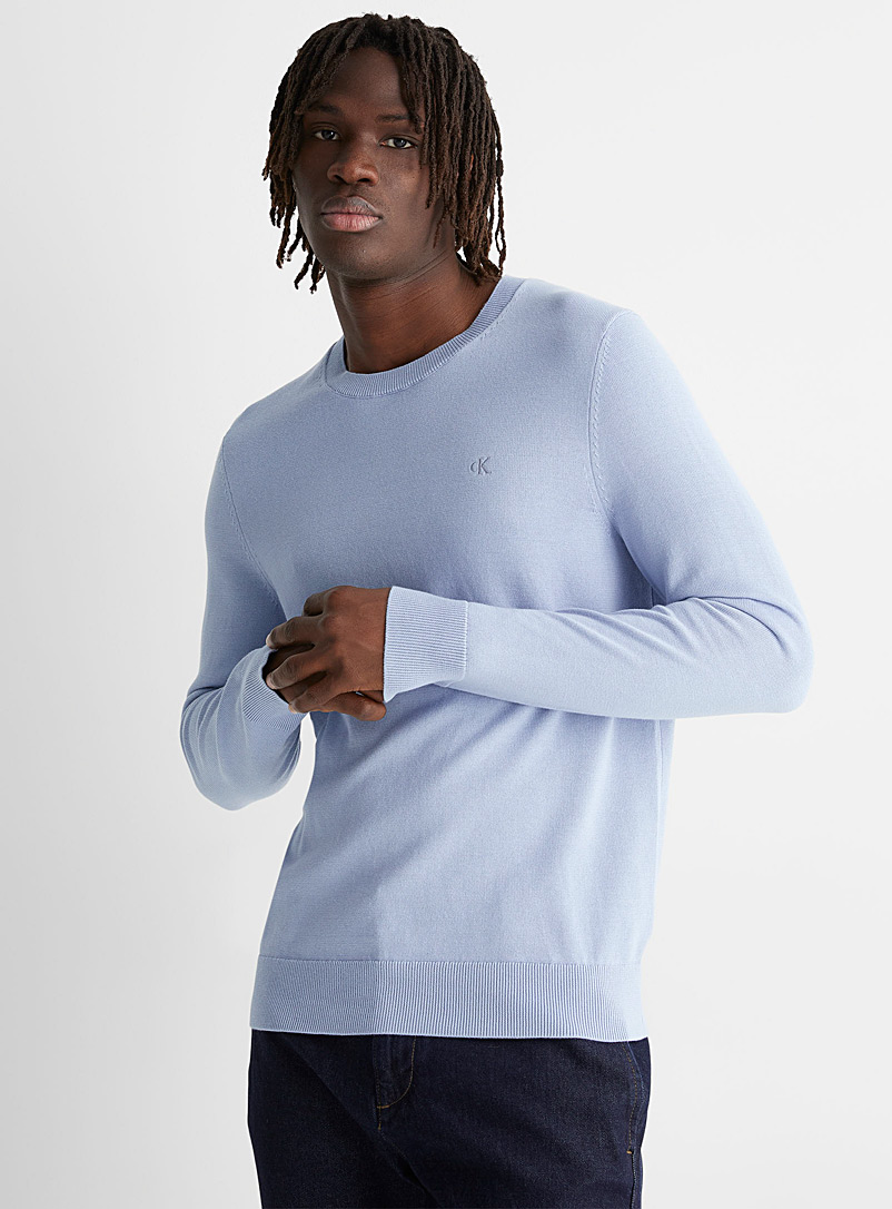 Calvin Klein: Le pull logo minimaliste Bleu pour homme