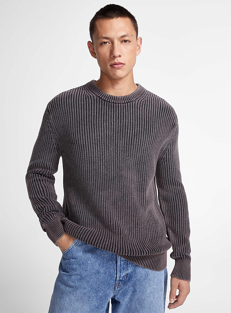 Faded ribbed sweater