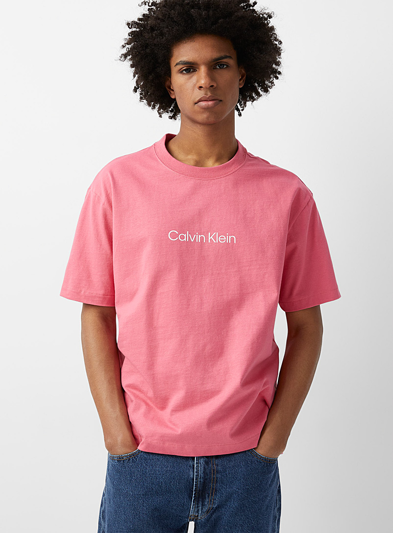 Calvin Klein: Le t-shirt signature minimale Rose pour homme