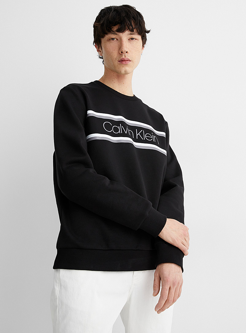 Calvin Klein Black Framed logo sweatshirt for men