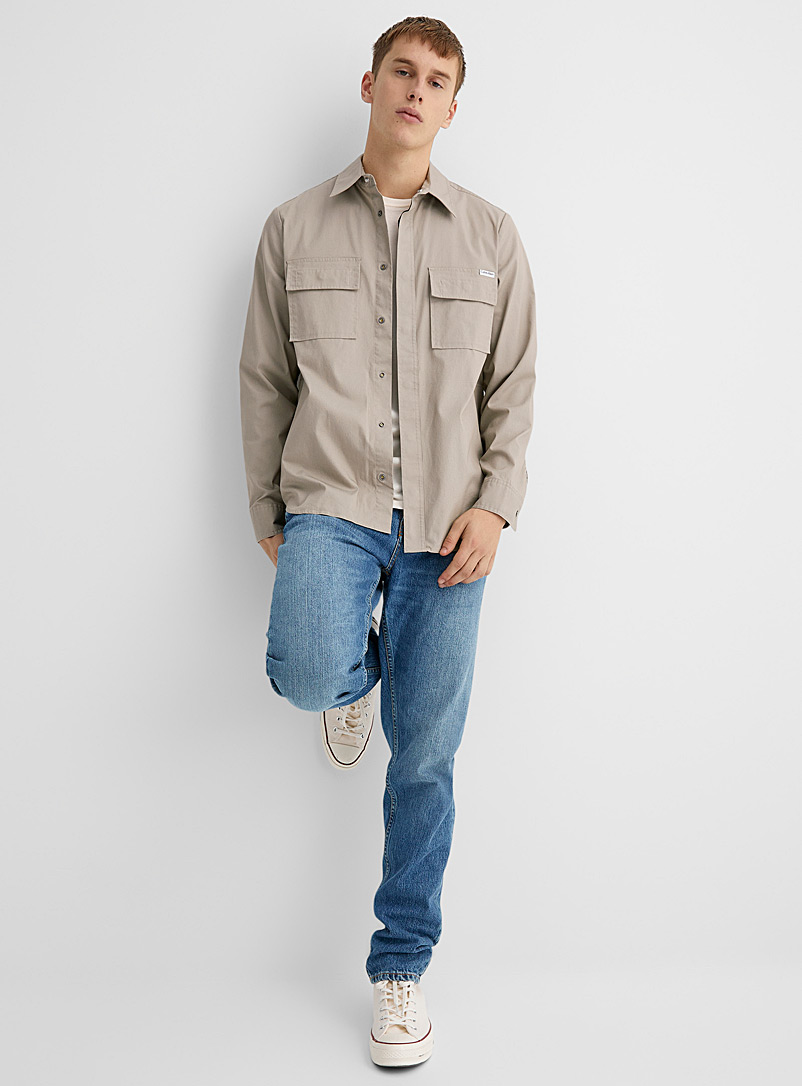 Utility uniform overshirt | Calvin Klein Jeans | Shop Men's Solid Shirts  Online | Simons