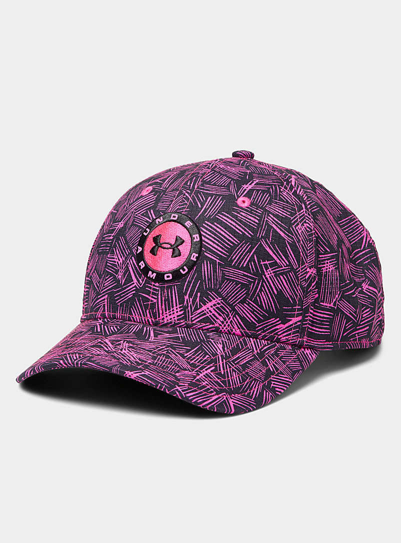 Under Armour Pink Micro-perforated scratch-pattern cap for men