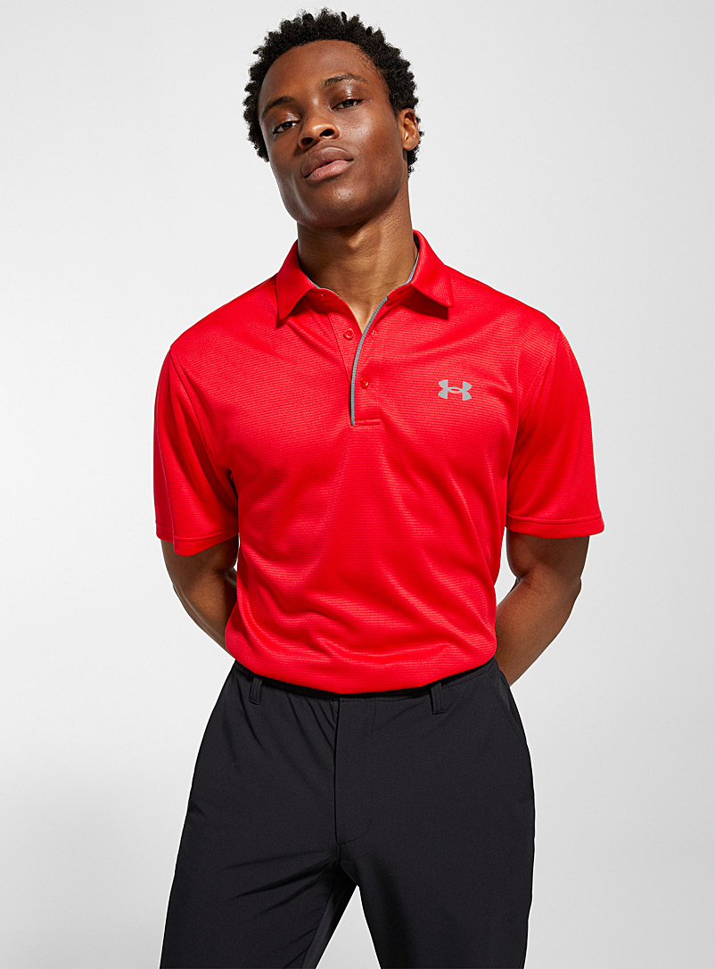 Under Armour Red Tech solid golf polo for men