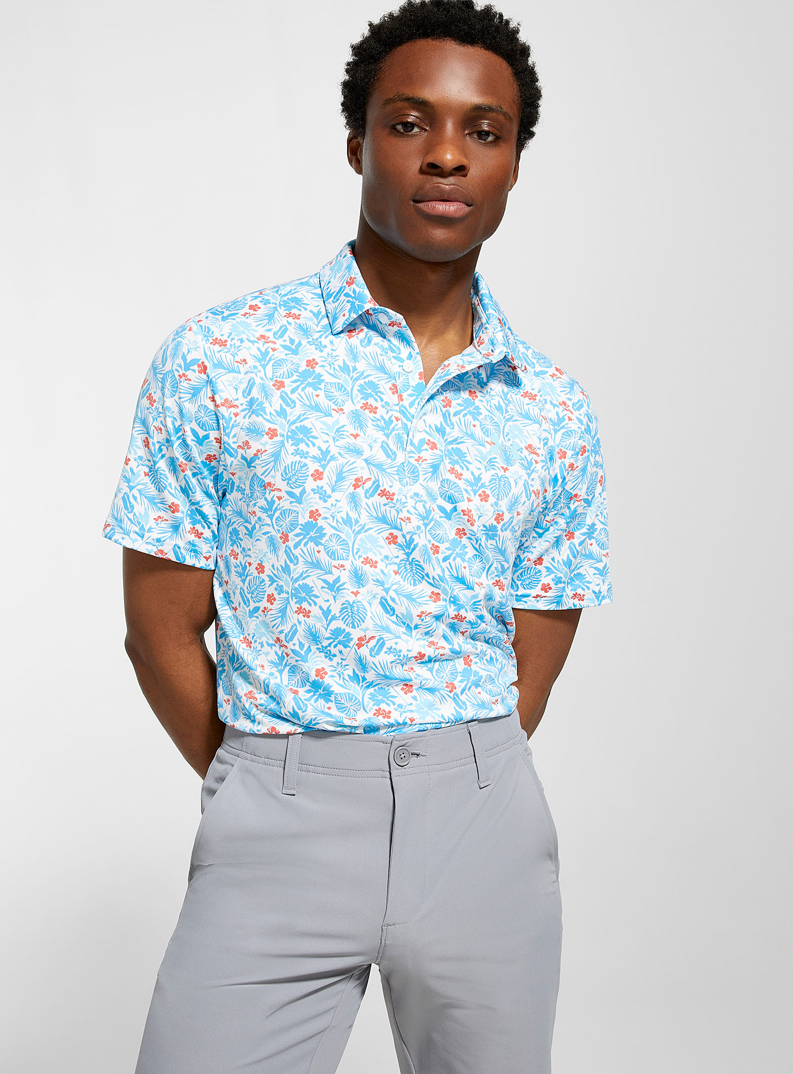 Under Armour Playoff Patterned Ultra-soft Polo In Patterned White