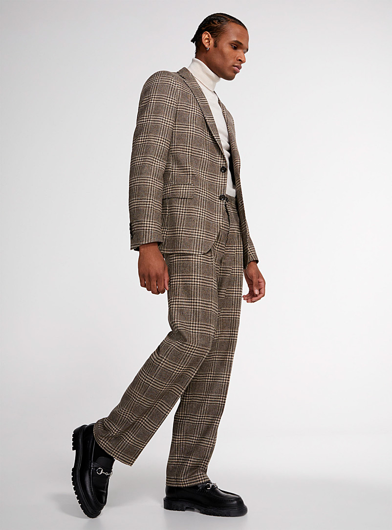 Strellson Sand Prince of Wales tweed suit Semi-slim fit for men