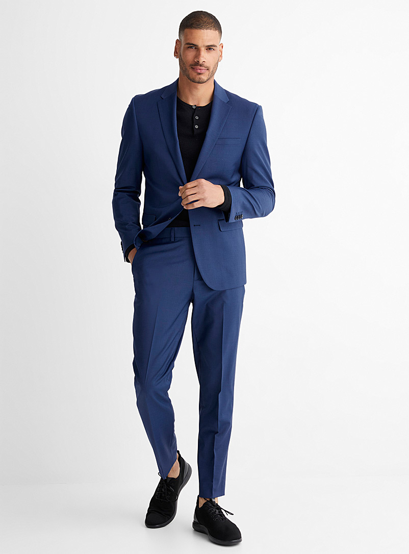 Le 31 Sapphire Blue Stretch wool suit London fit-Semi-slim for men