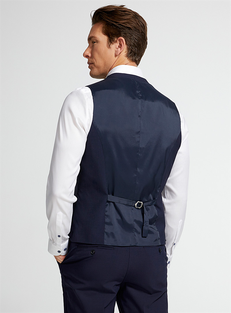 Le 31: La veste polyester recyclée et laine Coupe London - Semi-ajustée Marine pour homme